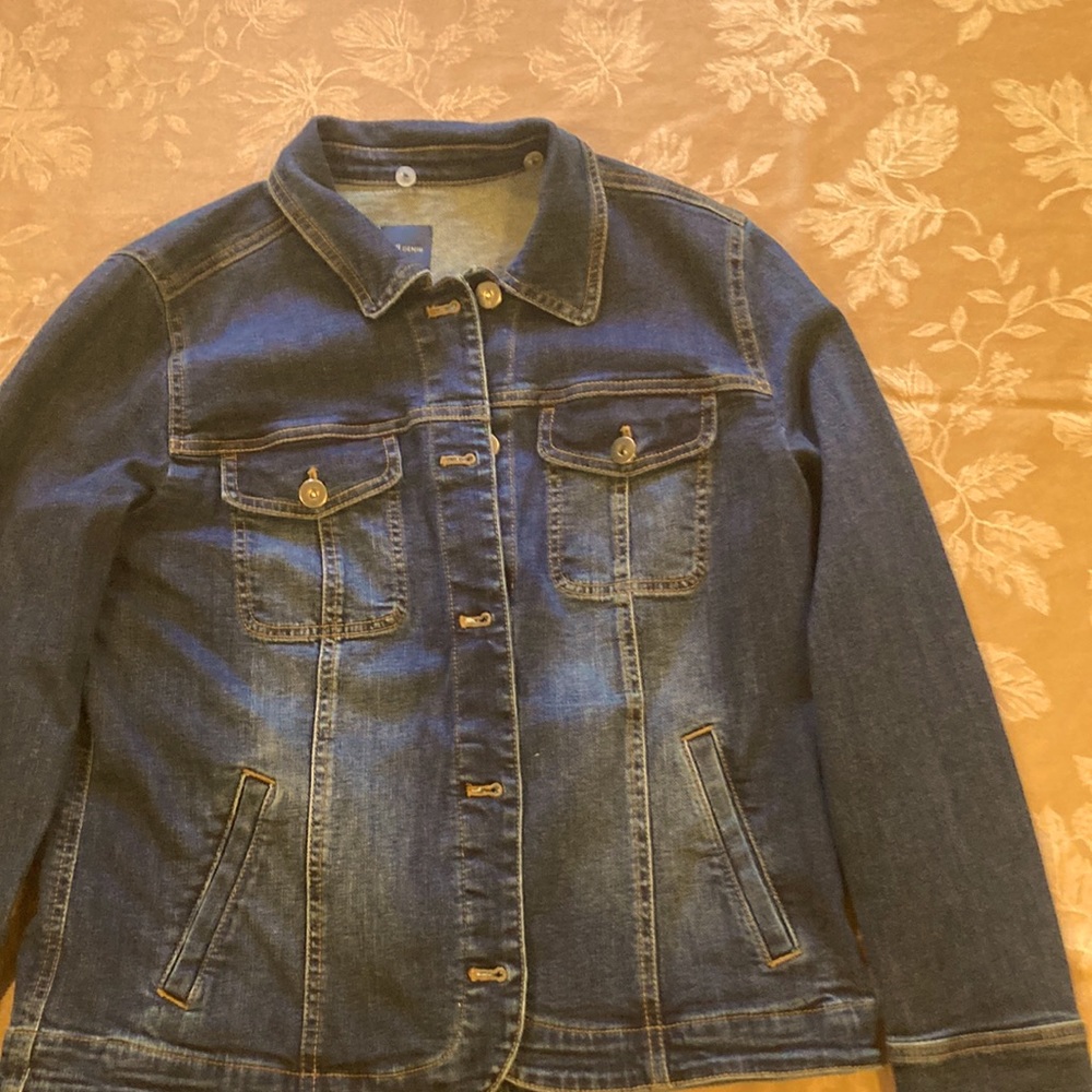 J.Jill denim coat size small